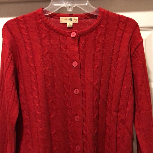Red Button Up Women’s Turtle Bay Sweater - M - Picture 2 of 6